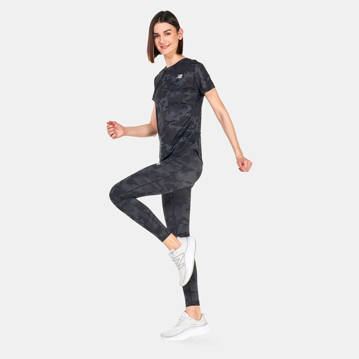 New Balance Women's Printed Accelerate Leggings Black New Balance Women's Printed Accelerate Leggings Black image number 2
