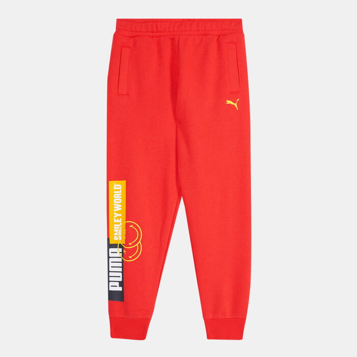 PUMA Kids' SMILEYWORLD Joggers Red PUMA Kids' SMILEYWORLD Joggers Red image number 0