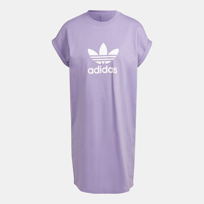 adidas Originals Women's Adicolor Classics Trefoil Tee Dress Purple adidas Originals Women's Adicolor Classics Trefoil Tee Dress Purple