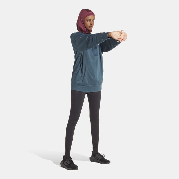 adidas Women's AEROREADY Game And Go Training Hoodie Blue adidas Women's AEROREADY Game And Go Training Hoodie Blue image number 2