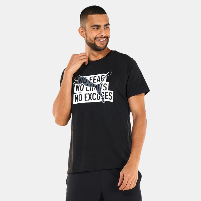 PUMA Men's Performance Slogan Cat Training T-Shirt Black PUMA Men's Performance Slogan Cat Training T-Shirt Black image number 0