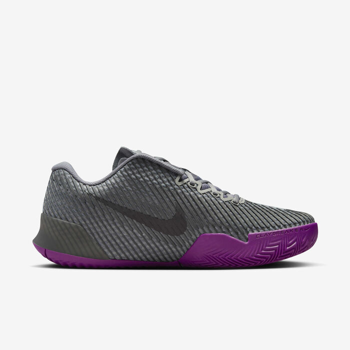 Nike Men's Court Air Zoom Vapor 11 Clay Tennis Shoes Grey Nike Men's Court Air Zoom Vapor 11 Clay Tennis Shoes Grey image number 2