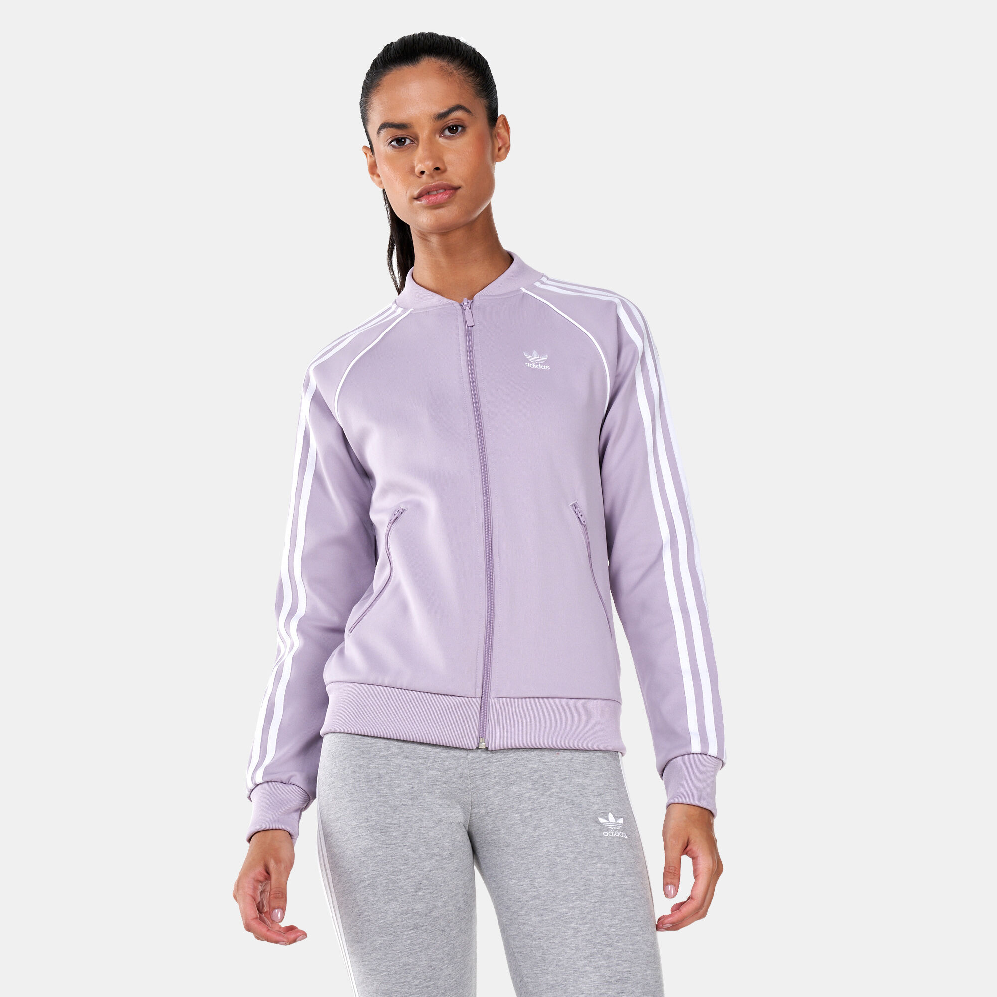 Adidas sst track jacket purple hot sale