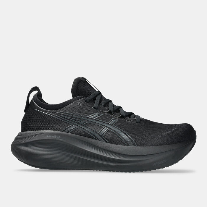 ASICS Men's GEL-NIMBUS 27 Wide Running Shoes Black ASICS Men's GEL-NIMBUS 27 Wide Running Shoes Black image number 0