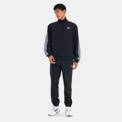 adidas Men's 3-Stripes Woven Track Suit Black