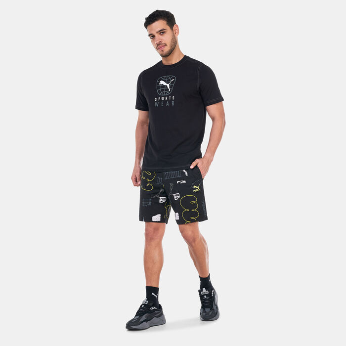 PUMA Men's Classics Brand Love Shorts Black PUMA Men's Classics Brand Love Shorts Black image number 2