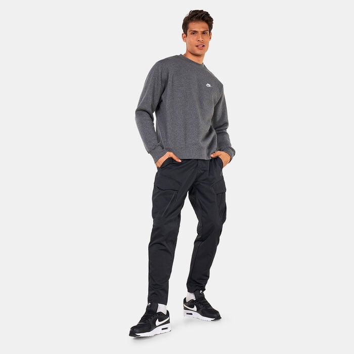 Nike Men's Sportswear Club Fleece Crew Sweatshirt Grey Nike Men's Sportswear Club Fleece Crew Sweatshirt Grey image number 2