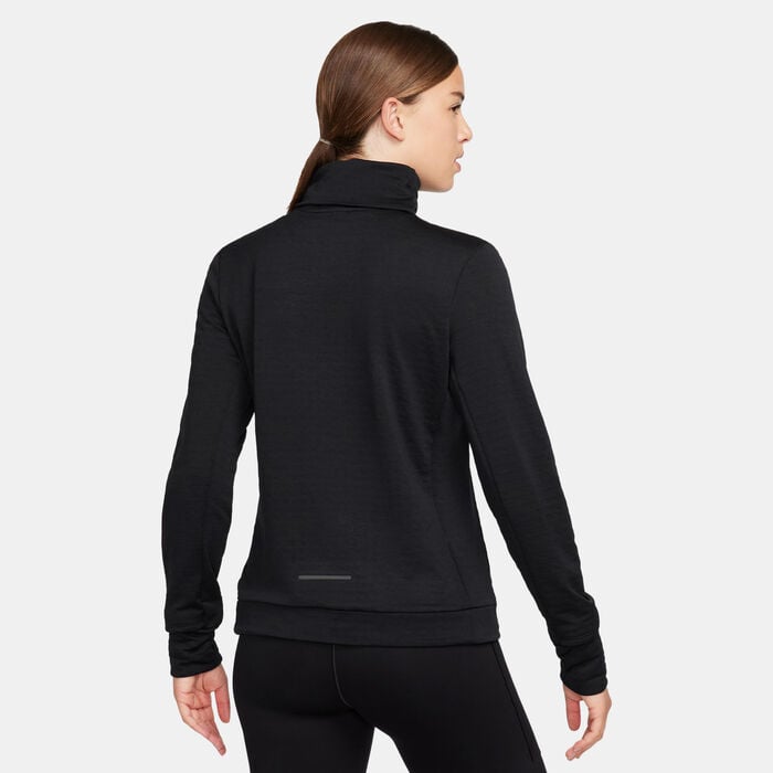 Nike Women's Therma-FIT Swift Element Running Top Black Nike Women's Therma-FIT Swift Element Running Top Black image number 1