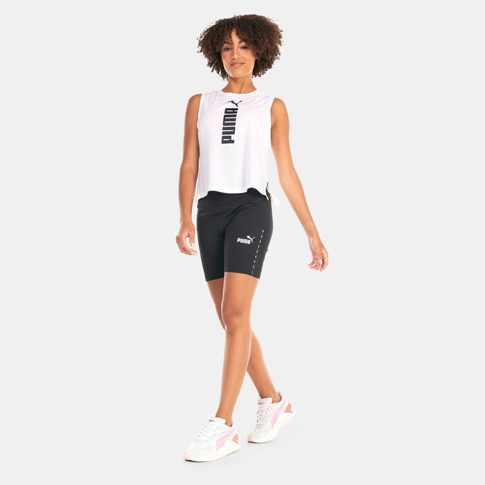 PUMA Women's Fit Tri-blend Training Tank Top White image number 2