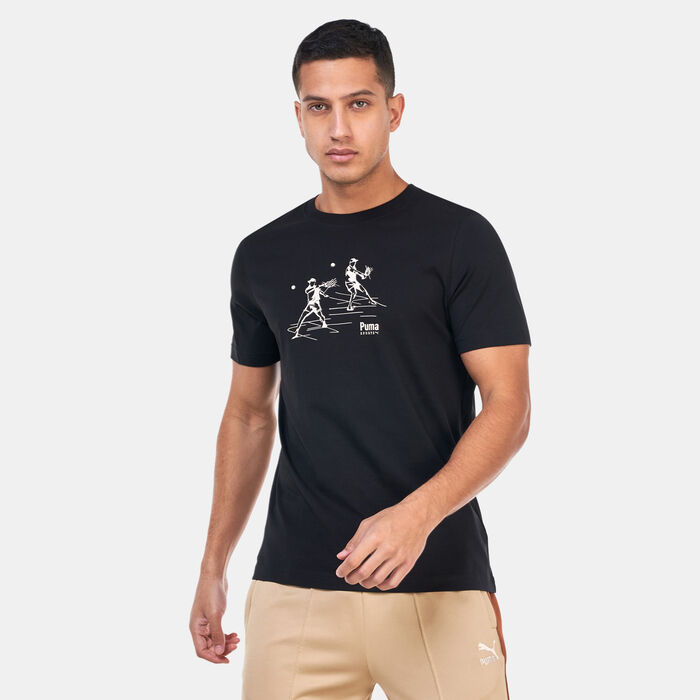 PUMA Men's Team Graphic T-Shirt Black image number 0