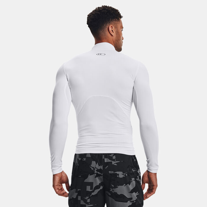 Under Armour Men's UA ColdGear® Compression Mock T-Shirt White Under Armour Men's UA ColdGear® Compression Mock T-Shirt White image number 1