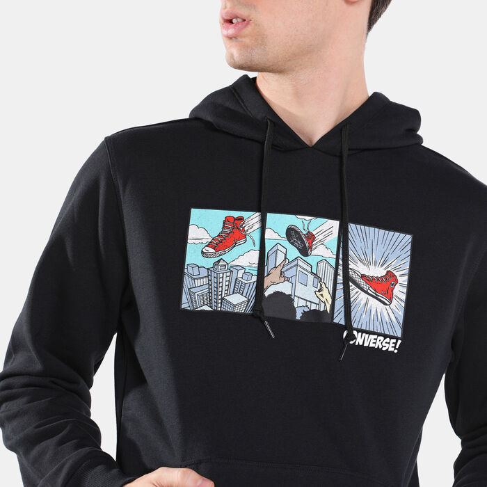 Converse Men's Comic Graphic Hoodie Black Converse Men's Comic Graphic Hoodie Black image number 3