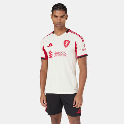 adidas Men's Liverpool 25/26 Away Replica Football Jersey White adidas Men's Liverpool 25/26 Away Replica Football Jersey White