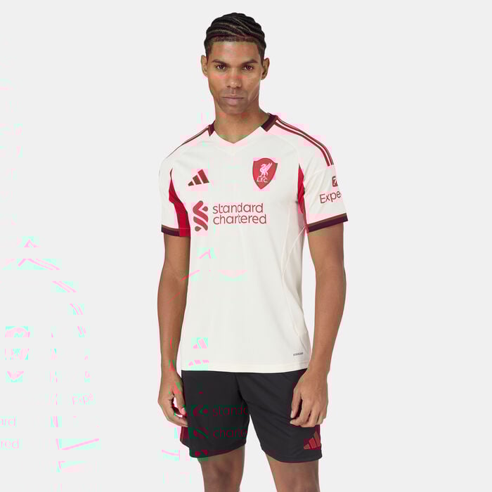 adidas Men's Liverpool 25/26 Away Replica Football Jersey White adidas Men's Liverpool 25/26 Away Replica Football Jersey White image number 0