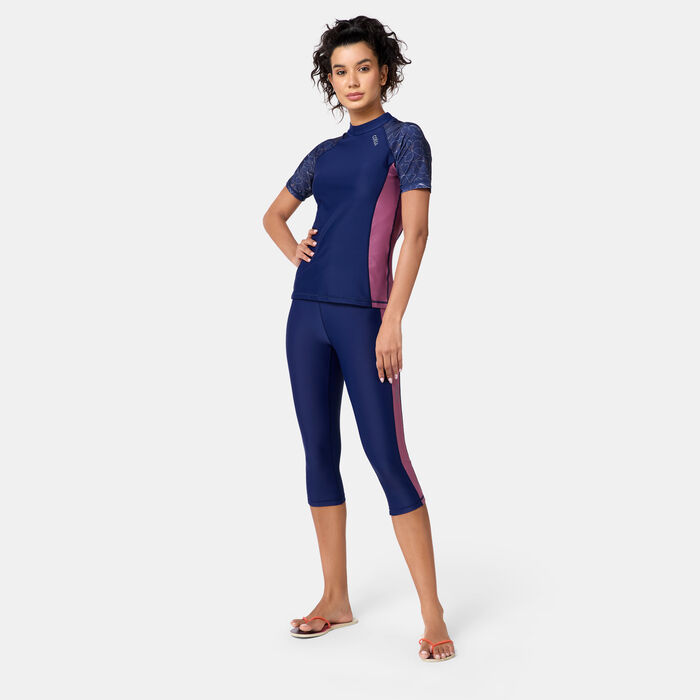 COEGA Women's 3/4 Swimming Leggings Blue COEGA Women's 3/4 Swimming Leggings Blue image number 2