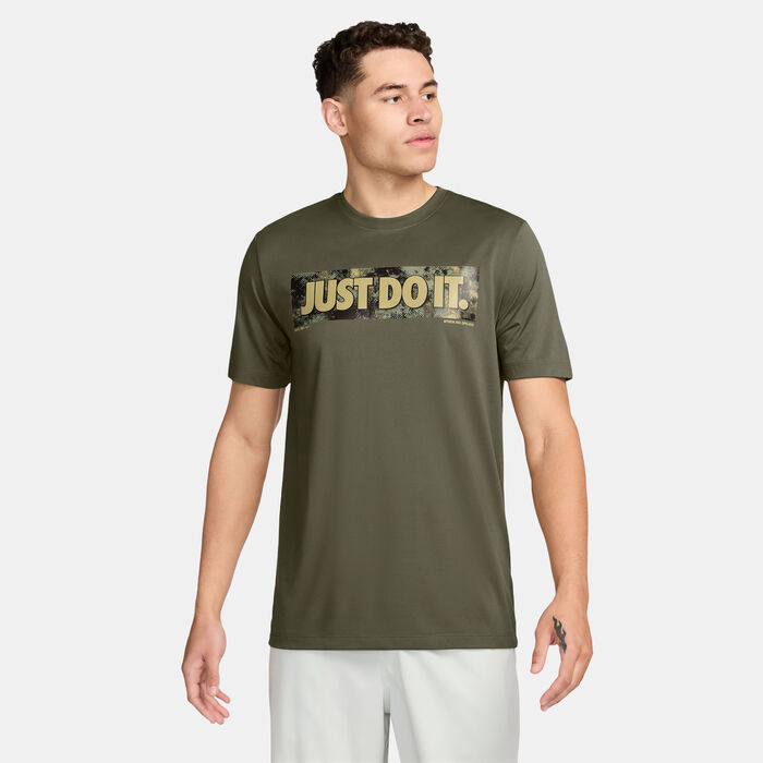 Nike Men's Dri-FIT Training T-Shirt Green Nike Men's Dri-FIT Training T-Shirt Green image number 0