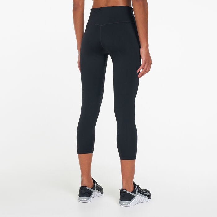 Nike Women's One Mid Rise Crop Leggings Black Nike Women's One Mid Rise Crop Leggings Black image number 1