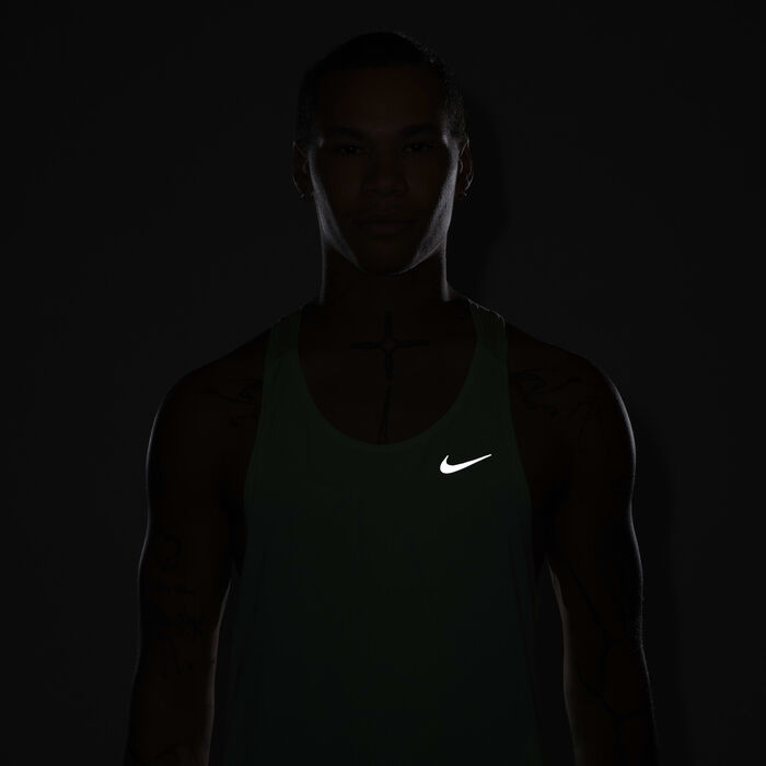 Nike Men's Fast Dri-FIT Running Vest Green Nike Men's Fast Dri-FIT Running Vest Green image number 7