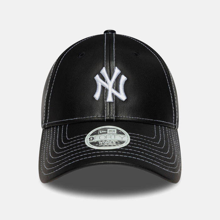 New Era Women's MLB New York Yankees Topstitch PU 9FORTY Cap Black New Era Women's MLB New York Yankees Topstitch PU 9FORTY Cap Black image number 0
