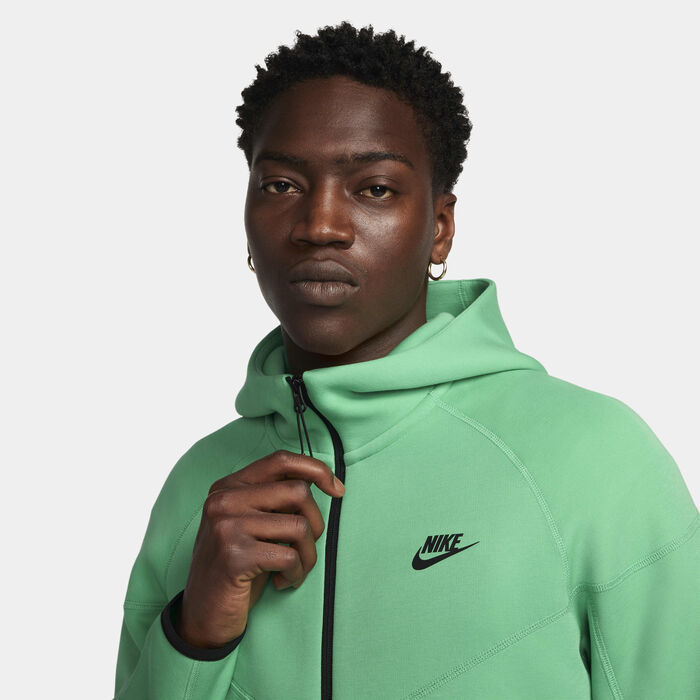 Nike Men's Sportswear Tech Fleece Windrunner Full-Zip Hoodie Green Nike Men's Sportswear Tech Fleece Windrunner Full-Zip Hoodie Green image number 2