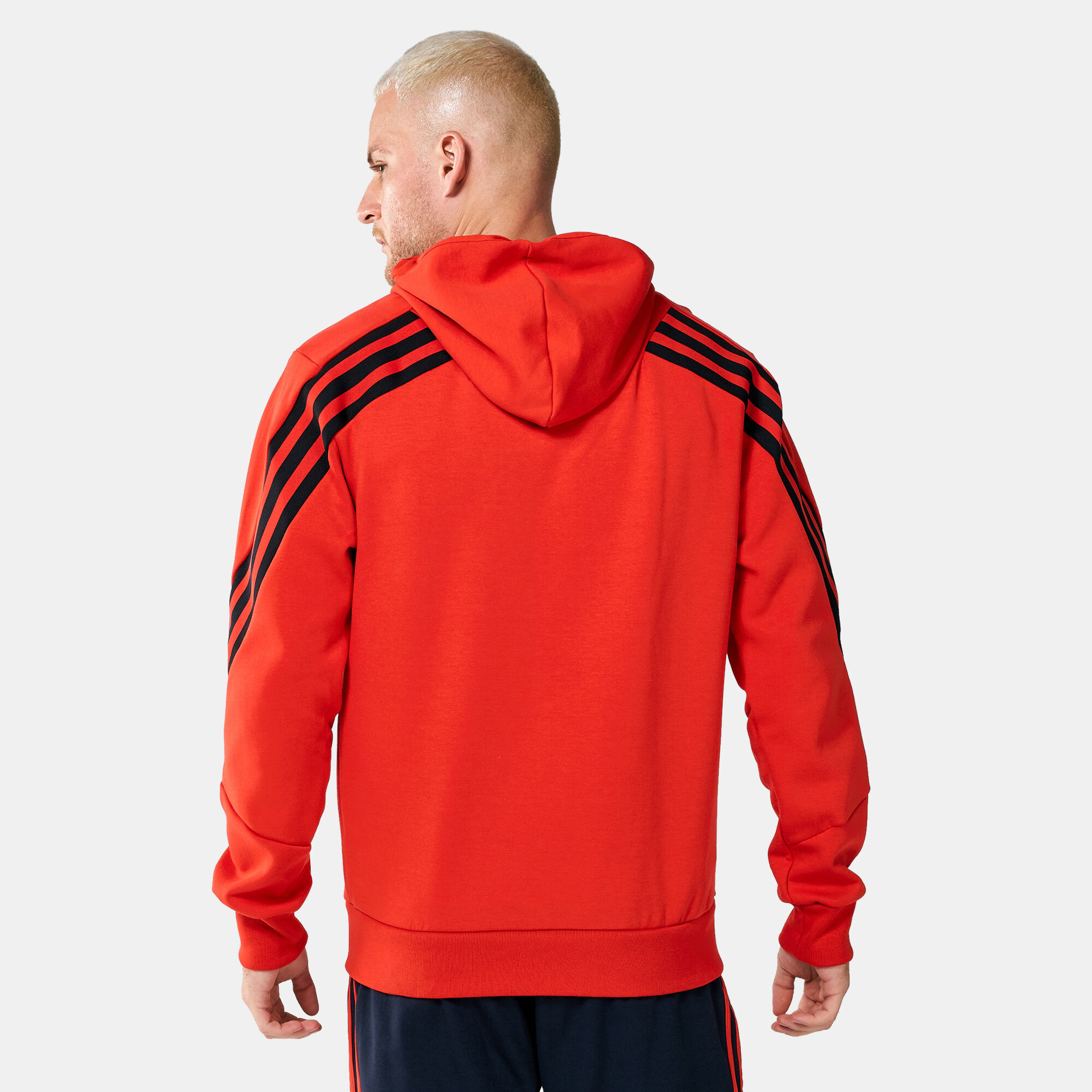 Adidas three stripe hoodie clearance