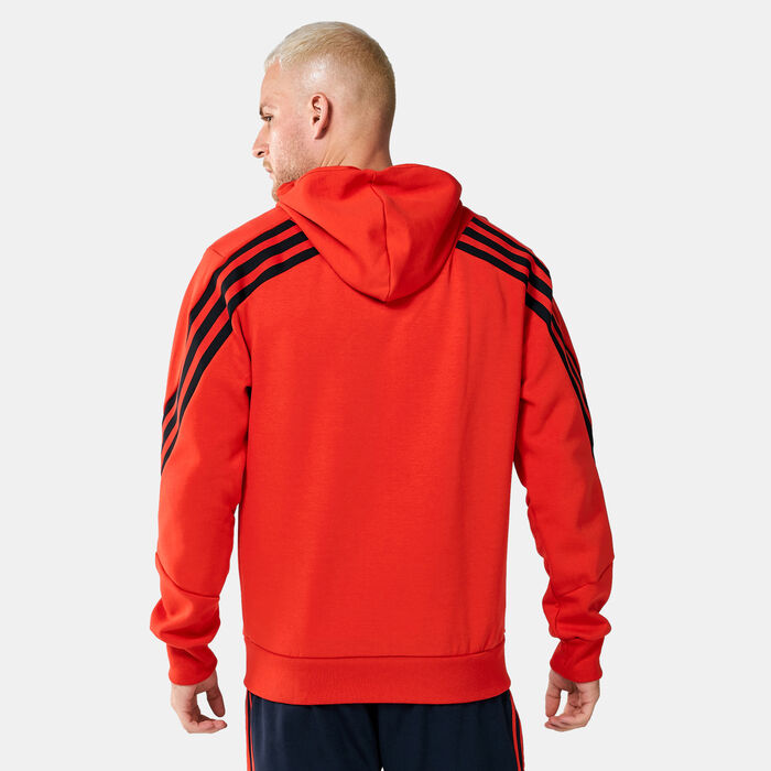 Buy adidas Men\'s Sportswear Future Hoodie 3-Stripes Red KSA Icons -SSS in
