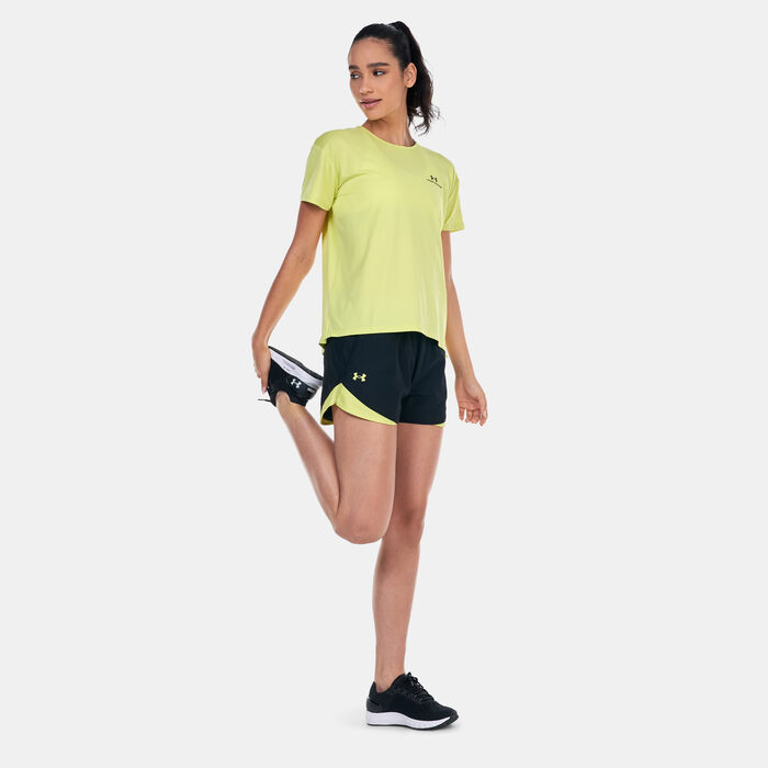 Under Armour Women's UA RUSH™ Energy 2.0 Training T-Shirt yellow Under Armour Women's UA RUSH™ Energy 2.0 Training T-Shirt yellow image number 2