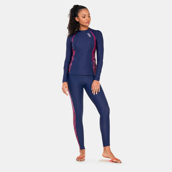 COEGA Women's Swimming Rashguard Blue COEGA Women's Swimming Rashguard Blue image number 2