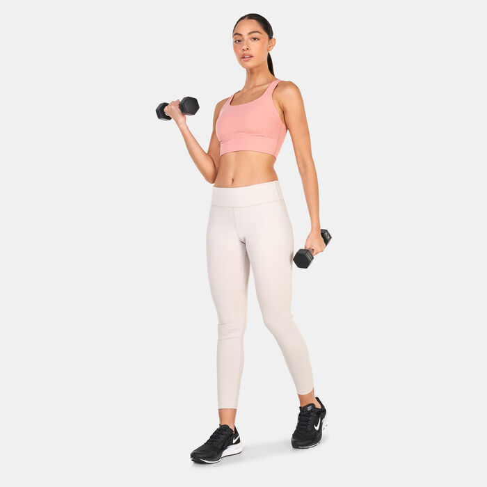 Nike Women's Dri-FIT Zenvy Medium-Support Longline Training Sports Bra Pink image number 2