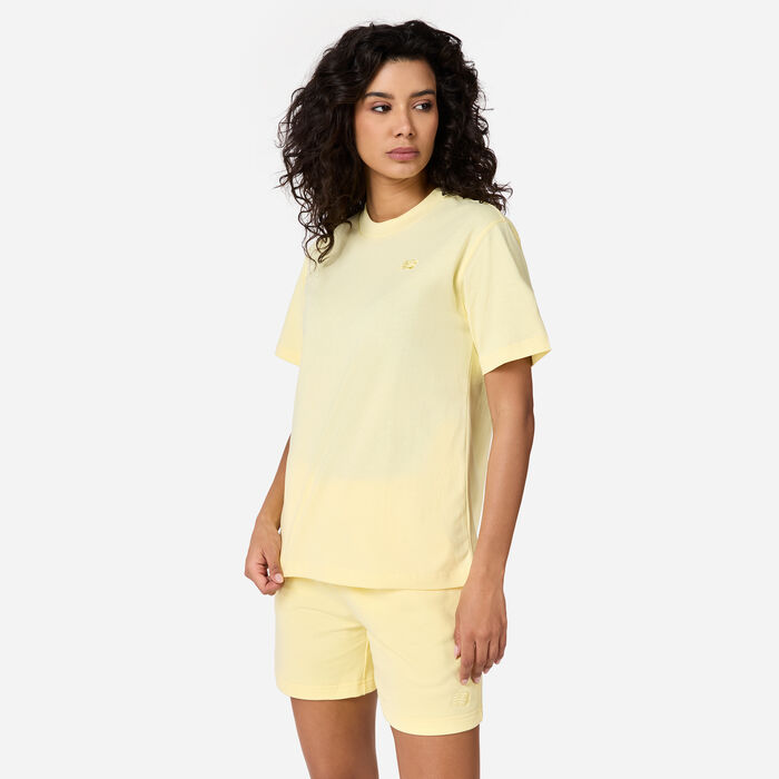 New Balance Women's Athletics Jersey T-Shirt yellow New Balance Women's Athletics Jersey T-Shirt yellow image number 0