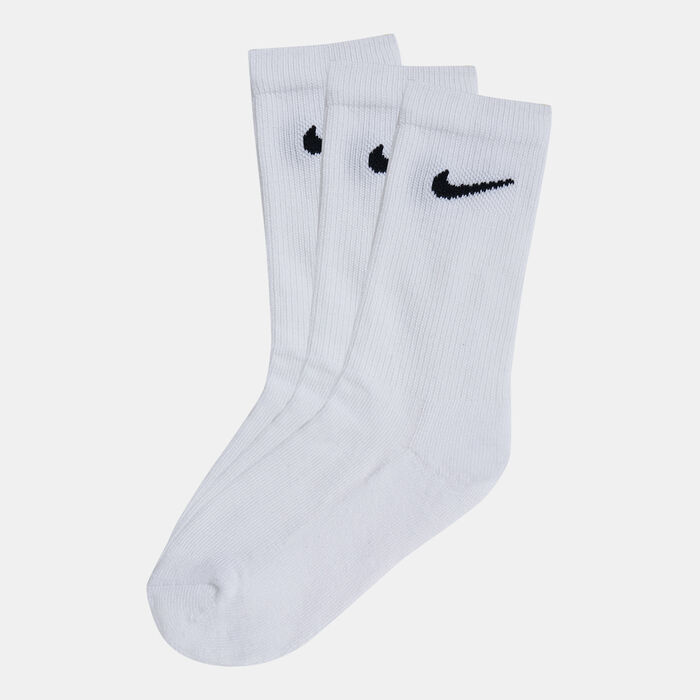 Nike Kids' Basic Pack Crew Socks (3 Pack) White Nike Kids' Basic Pack Crew Socks (3 Pack) White image number 0