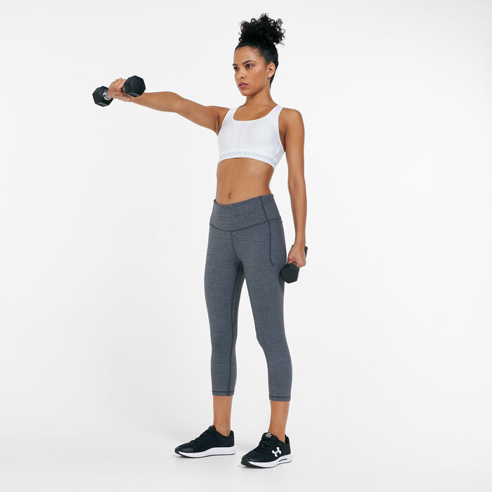 Under Armour Women's Armour Medium-Support Training Sports Bra White Under Armour Women's Armour Medium-Support Training Sports Bra White image number 2