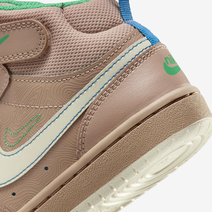 Nike Kids' Court Borough Mid 2 SE Shoes Beige Nike Kids' Court Borough Mid 2 SE Shoes Beige image number 7