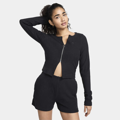 Nike Women's Sportswear Chill Full-Zip Cardigan Black