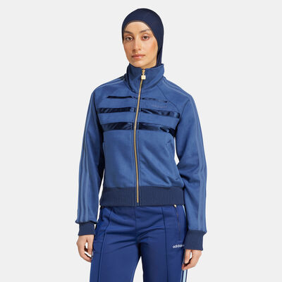 adidas Originals Women's Suede The First Track Jacket Blue