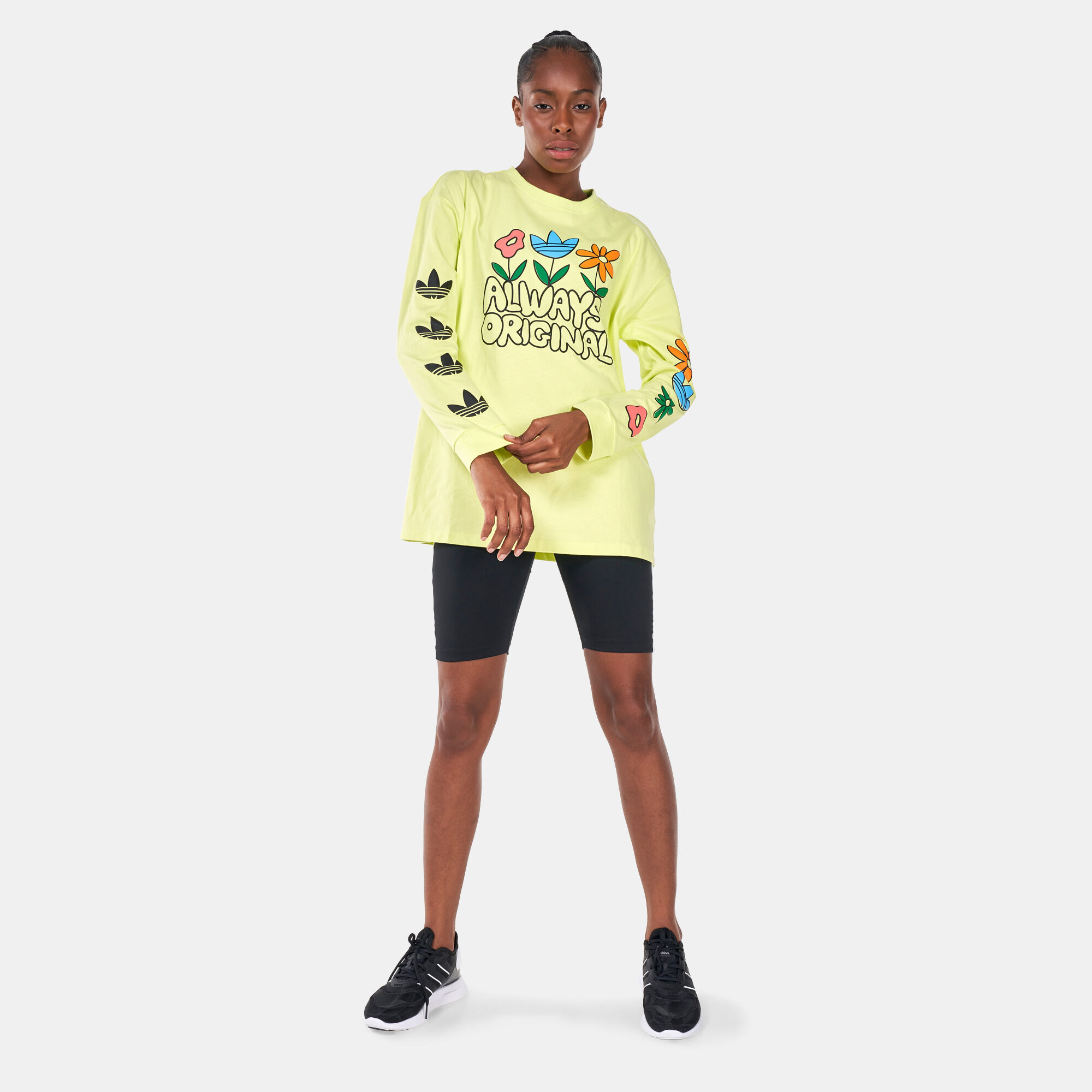 Women s Always Original Graphic Long Sleeve T Shirt yellow adidas Originals in KSA SSS