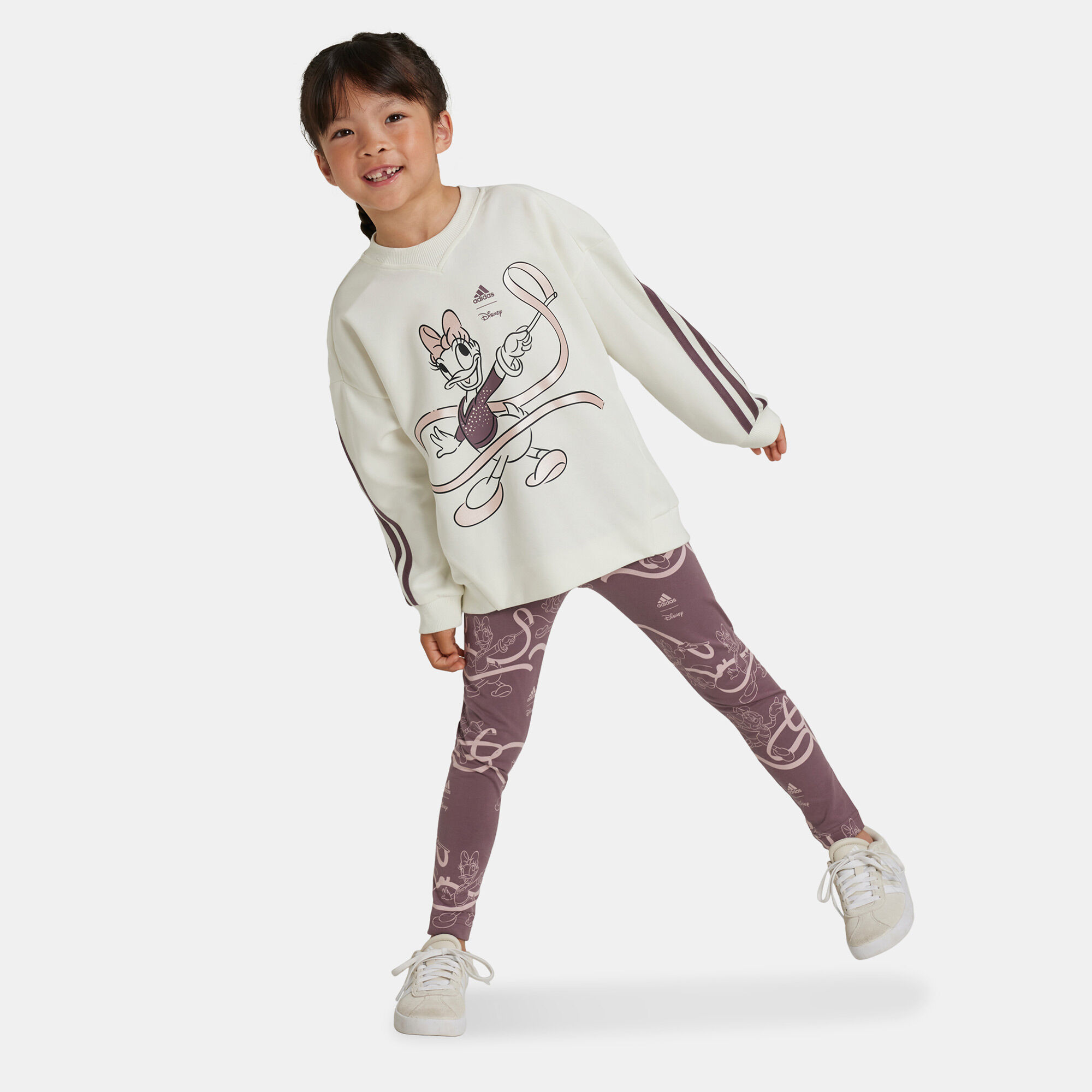 Boys white adidas sweatshirt top