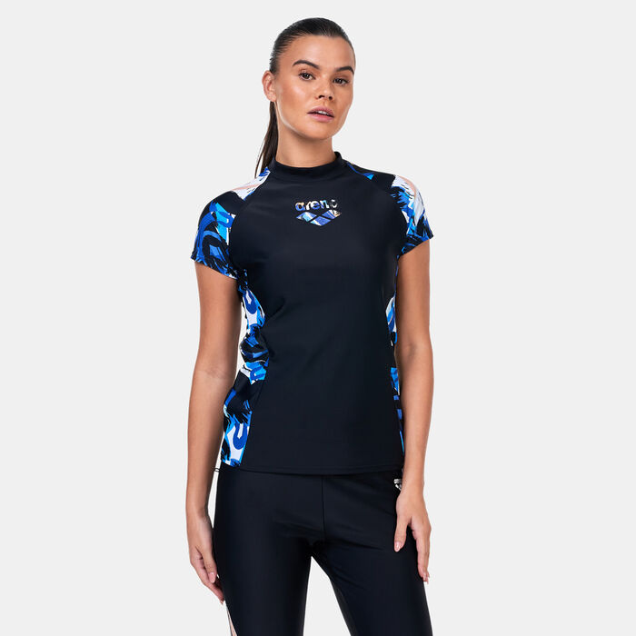 Arena Women's Modesty Swimming Rashguard Multi-Color Arena Women's Modesty Swimming Rashguard Multi-Color image number 0