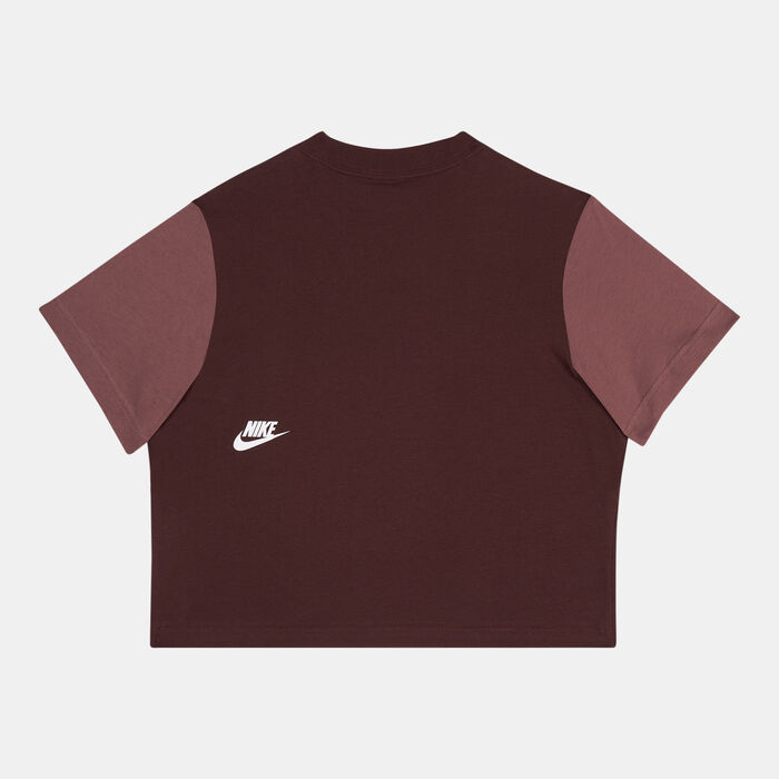Nike Kids' Sportswear Essentials Boxy T-Shirt Brown image number 1