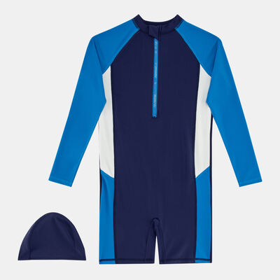 Sun and Sand Sports Kids' Swimming Jumpsuit Blue