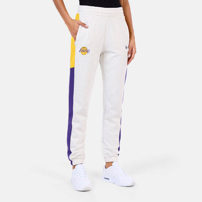 New Era Women's NBA Los Angeles Lakers Colourblock Sweatpants Grey New Era Women's NBA Los Angeles Lakers Colourblock Sweatpants Grey image number 0