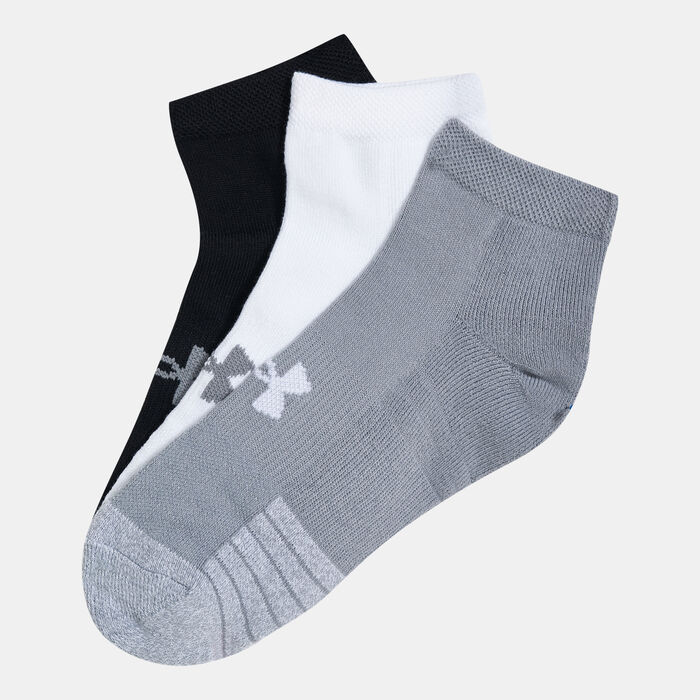 Under Armour HeatGear® Low Cut Socks (3 Pairs) Grey Under Armour HeatGear® Low Cut Socks (3 Pairs) Grey image number 0