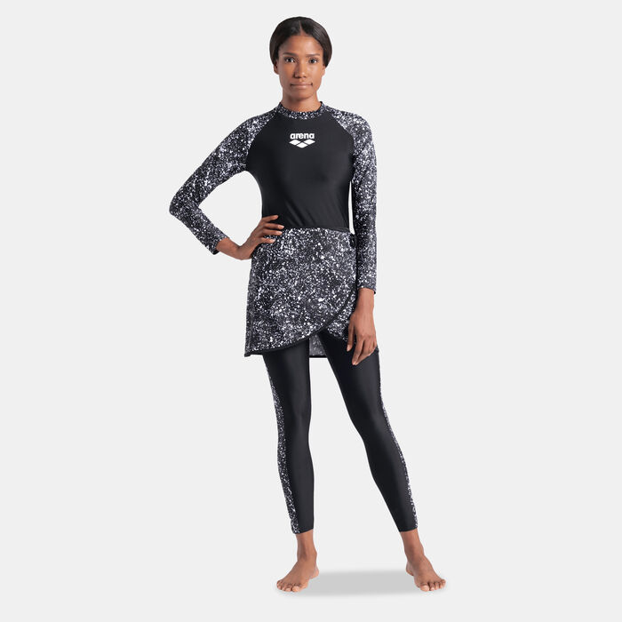 Arena Women's Modesty Swimming Leggings Black Arena Women's Modesty Swimming Leggings Black image number 2