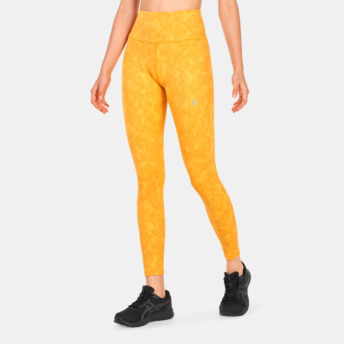 ASICS Women's Runkoyo Jacquard Leggings yellow image number 0