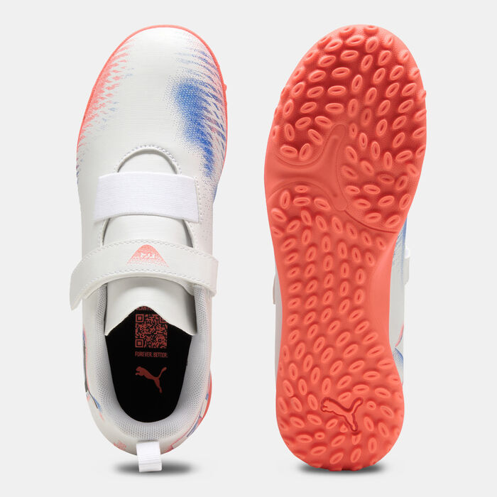 PUMA Kids' FUTURE 8 PLAY V Turf Ground Football Shoes White PUMA Kids' FUTURE 8 PLAY V Turf Ground Football Shoes White image number 3