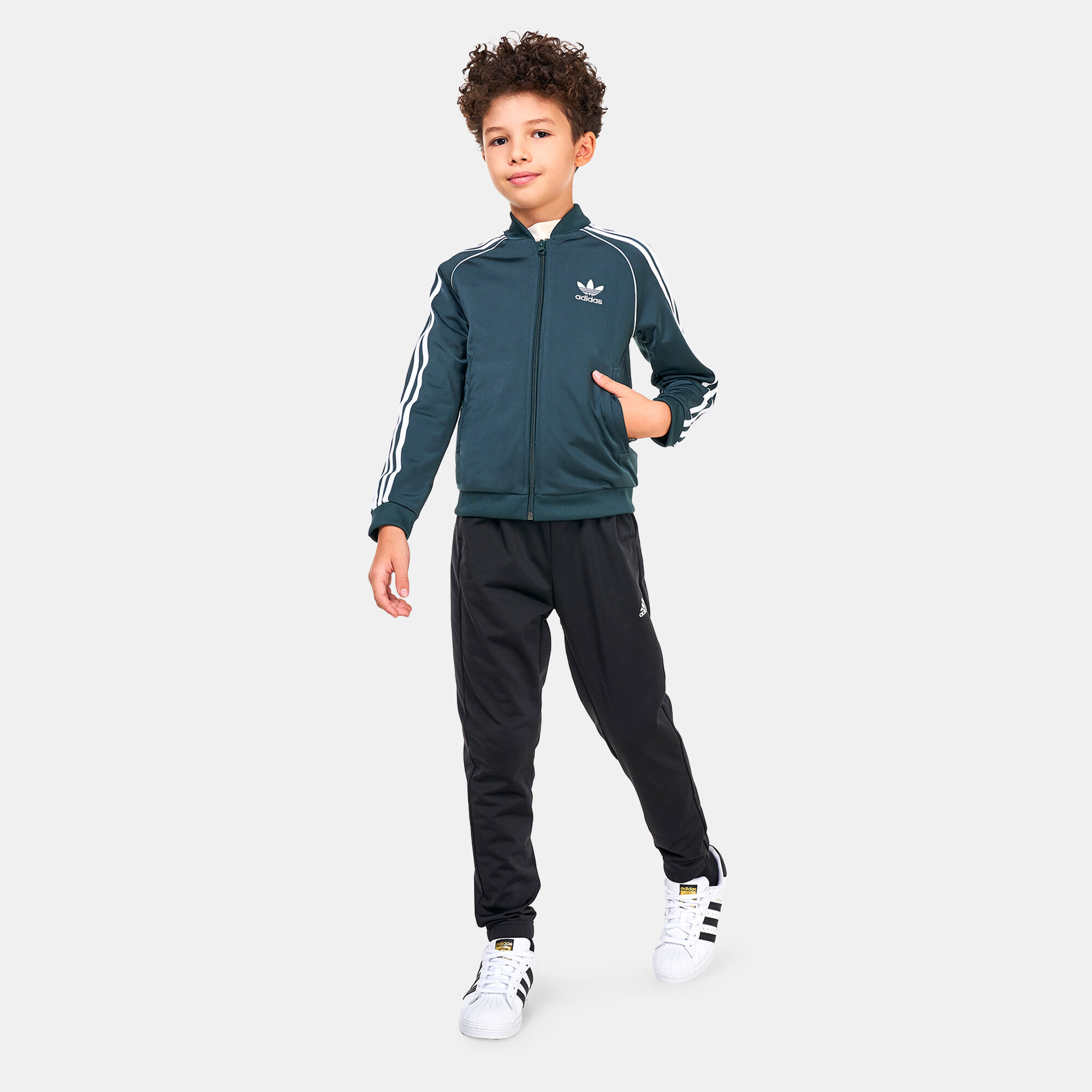 Kids Adicolor SST Track Jacket Green adidas Originals in KSA SSS