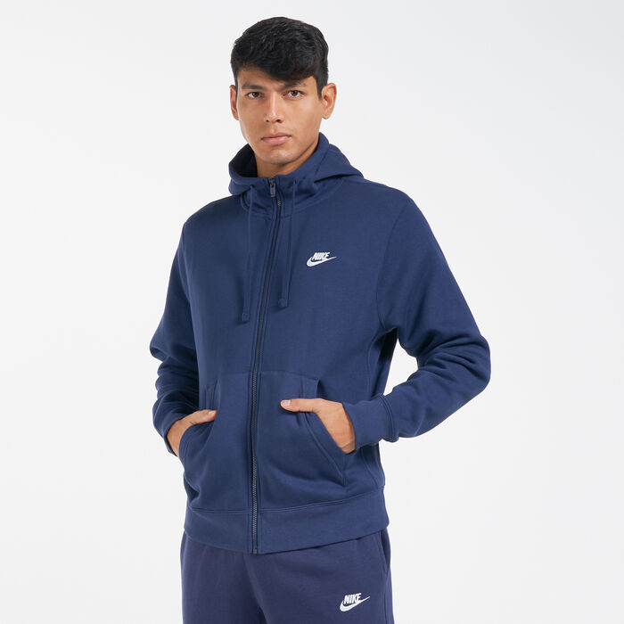 Nike Men's Sportswear Club Fleece Hoodie Blue Nike Men's Sportswear Club Fleece Hoodie Blue image number 0