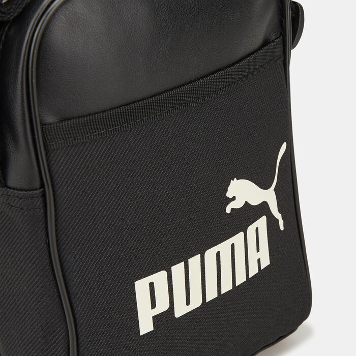 PUMA Men's Campus Compact Portable Messenger Bag Black PUMA Men's Campus Compact Portable Messenger Bag Black image number 3