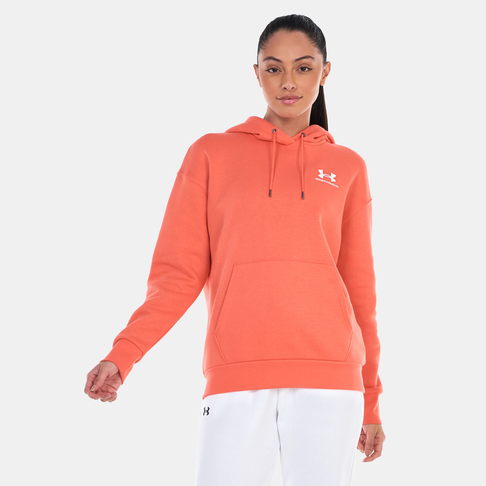 Orange under armour hoodie women's deals