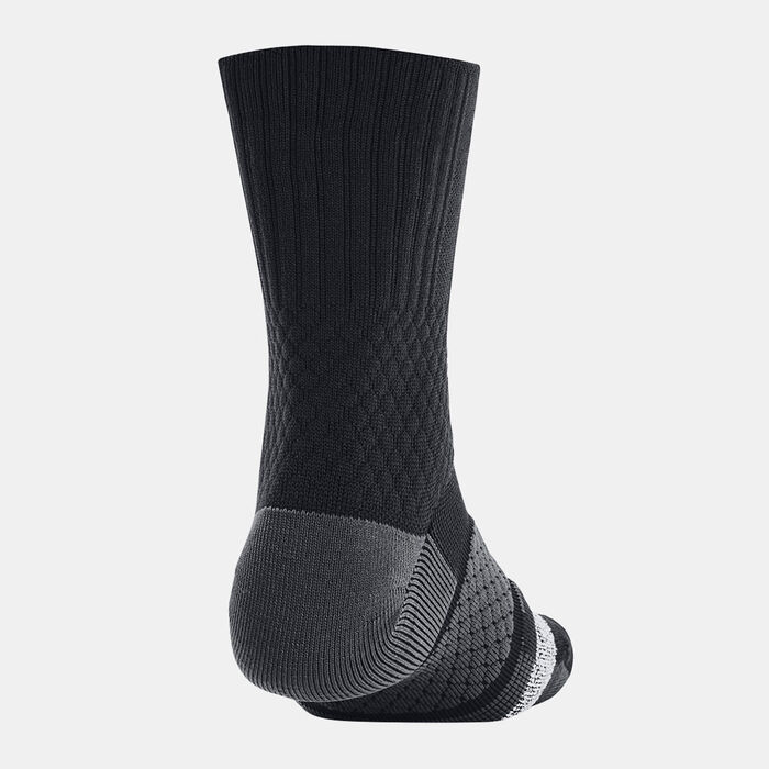 Under Armour Project Rock Armour Dry Playmaker Crew Socks (1 Pair) Black Under Armour Project Rock Armour Dry Playmaker Crew Socks (1 Pair) Black image number 1